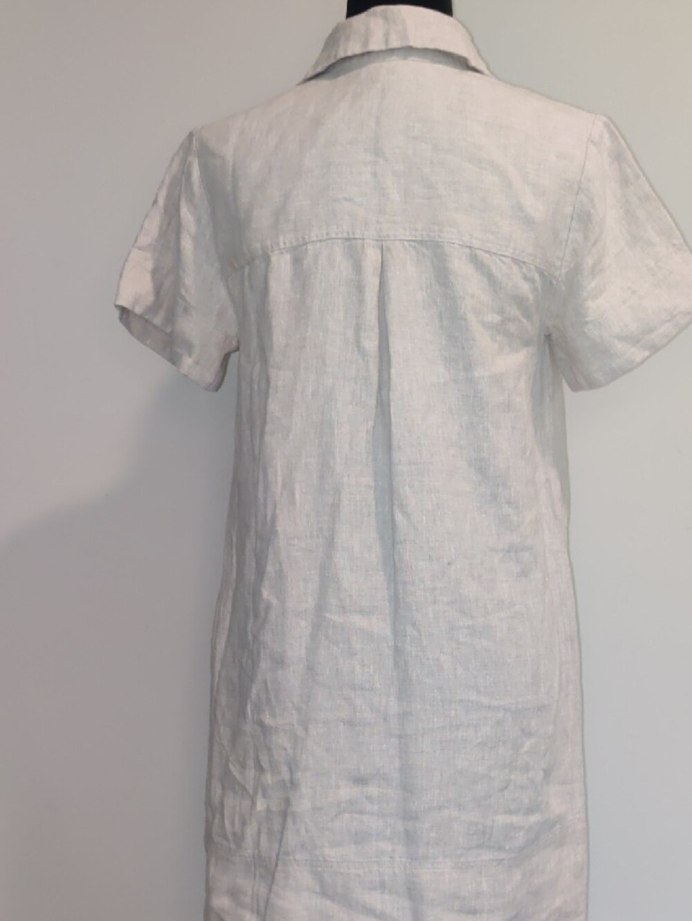 Madewell Linen Split-Neck Tunic Dress - Natural - Picture 8 of 12